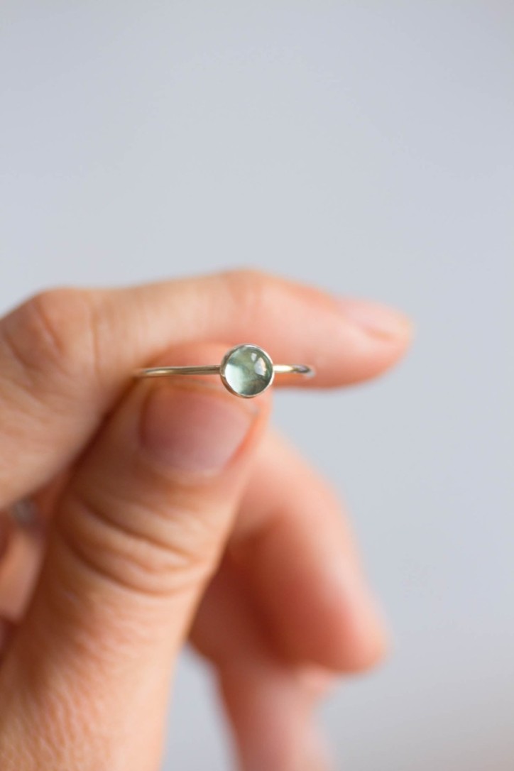 Apatite ring - skinny stackable