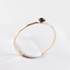 Smoky Quartz - stackable ring in sterling silver or gold