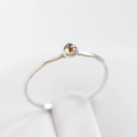 Champagne (brown) Diamond - skinny stackable for April