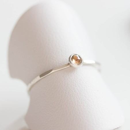 Champagne (brown) Diamond - skinny stackable for April
