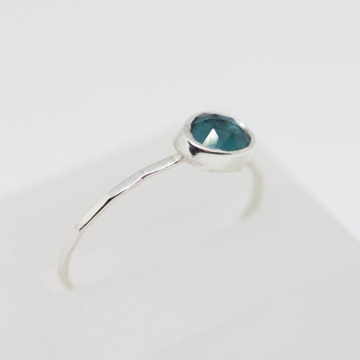 Oval London Blue Topaz ring - skinny stackable ring Oval London Blue Topaz ring - skinny stackable ring