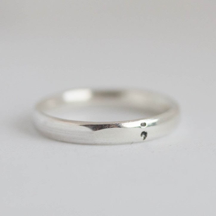 Semicolon ring, comfortable fit, 3mm wide Semicolon ring, comfortable fit, 3mm wide