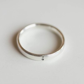 Semicolon ring, comfortable fit, 3mm wide