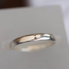 Semicolon ring, comfortable fit, 3mm wide
