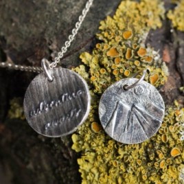 Adventure avaits, double sided necklace