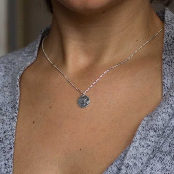 Adventure avaits, double sided necklace