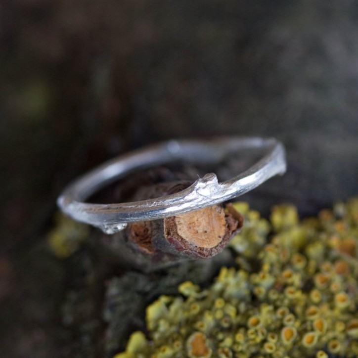 Twig ring - fine silver branch ring, Nature inspired Twig ring - fine silver branch ring, Nature inspired