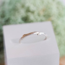 Twig ring - fine silver branch ring, Nature inspired