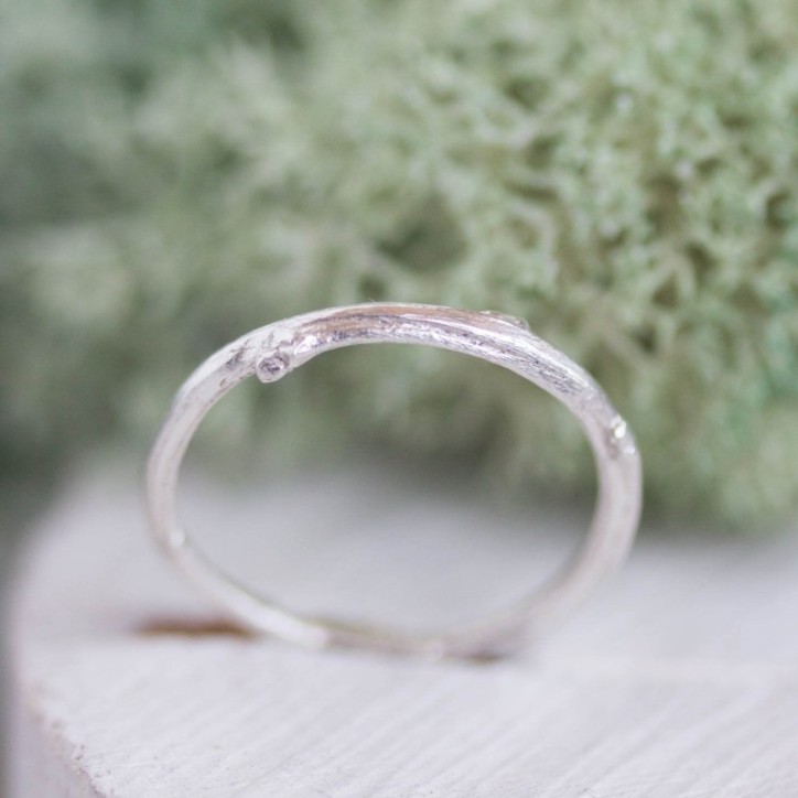 Twig ring - fine silver branch ring, Nature inspired Twig ring - fine silver branch ring, Nature inspired