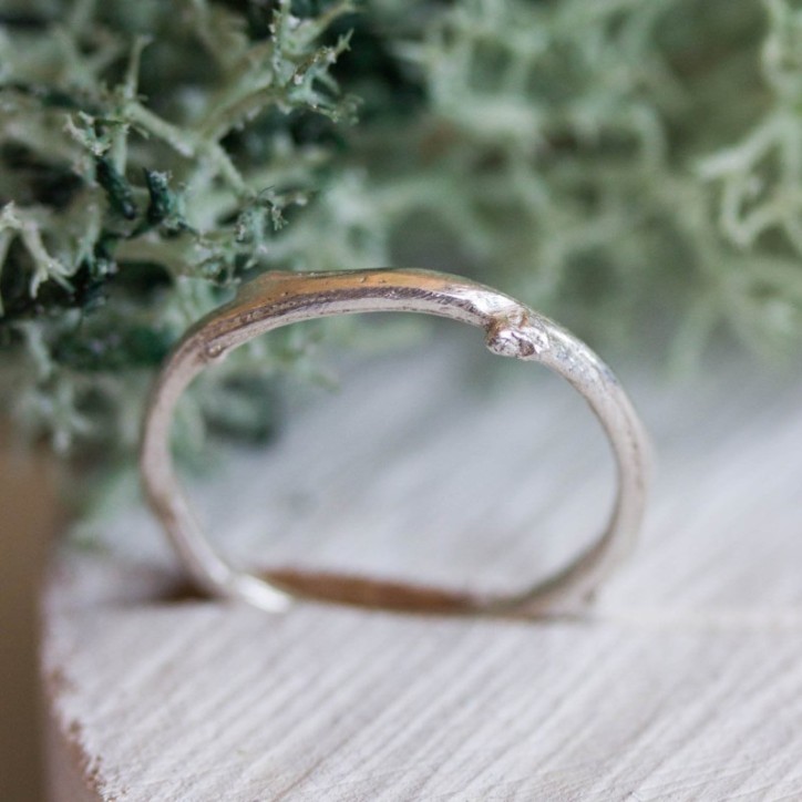 Twig ring - fine silver branch ring, Nature inspired Twig ring - fine silver branch ring, Nature inspired