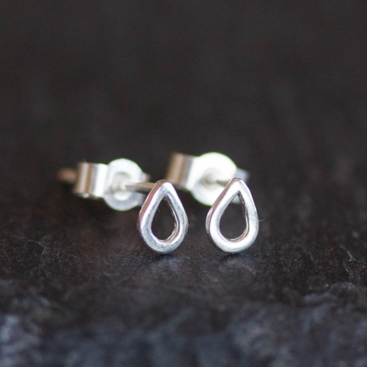 Tiny studs - drops, circle, rhombus and triangle
