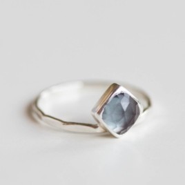 Alexandrite ring - stackable with square stone