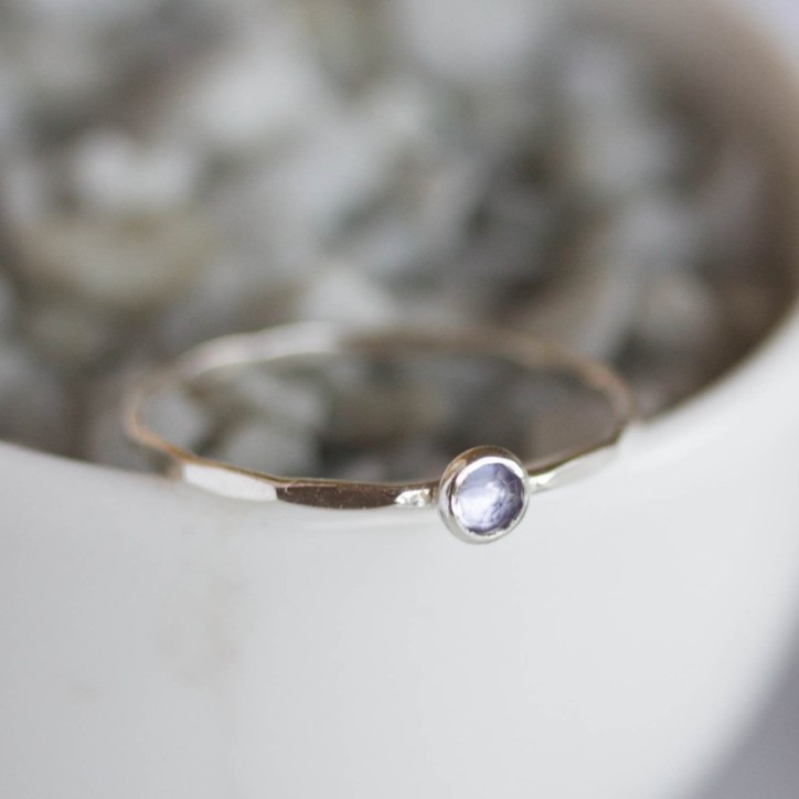 Tanzanite ring - skinny stackable ring Tanzanite ring - skinny stackable ring