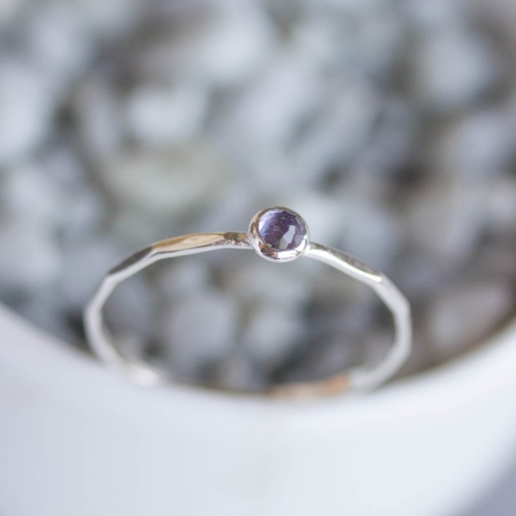 Tanzanite ring - skinny stackable ring Tanzanite ring - skinny stackable ring
