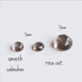 Smoky quartz stud earrings, tiny stud earrings