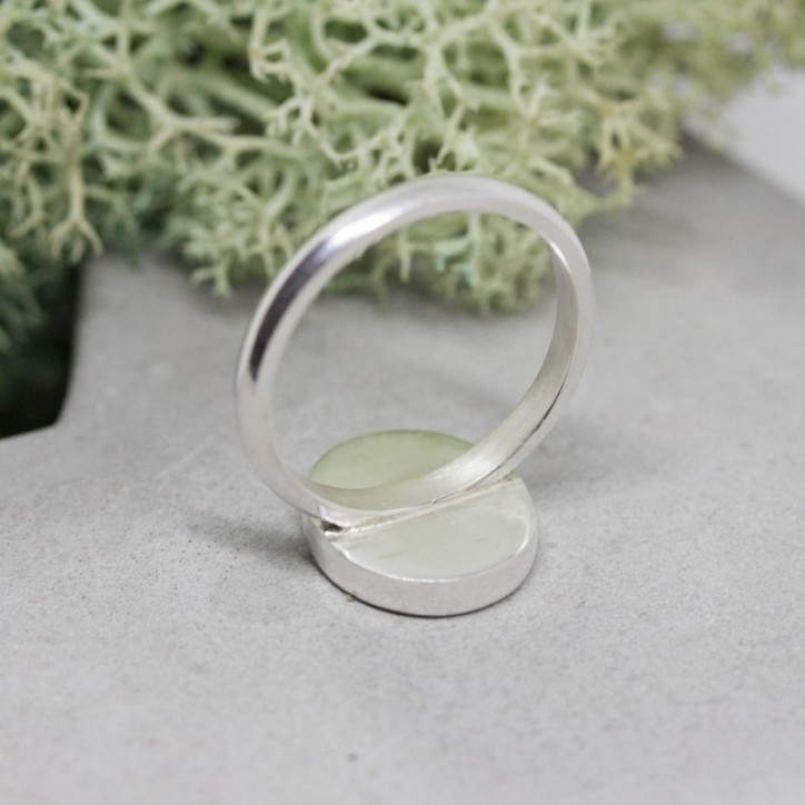 Dendritic agate ring, oval Dendritic agate ring, oval