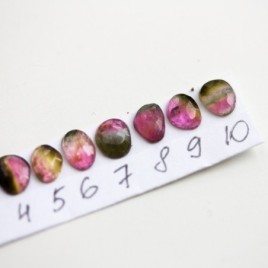 Bi-color Tourmaline ring - skinny stackable ring