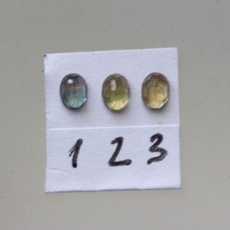 Bi-color Tourmaline ring - skinny stackable, 3x4mm stone
