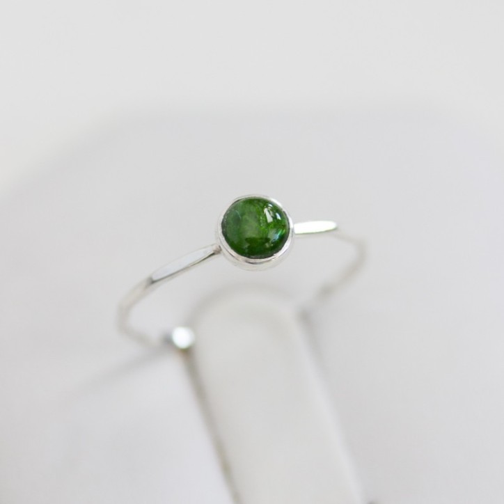 Chrome Diopside - stackable ring in silver or gold Chrome Diopside - stackable ring in silver or gold