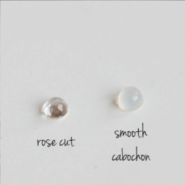 White Topaz - stackable ring with 3mm gemstone, sterling silver or 9K gold