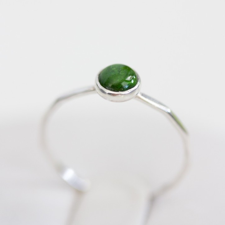 Chrome Diopside - stackable ring in silver or gold Chrome Diopside - stackable ring in silver or gold
