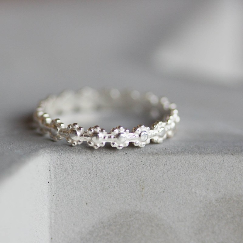 Flower ring - Sterling silver