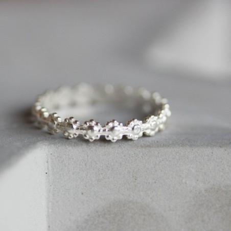 Flower ring - Sterling silver