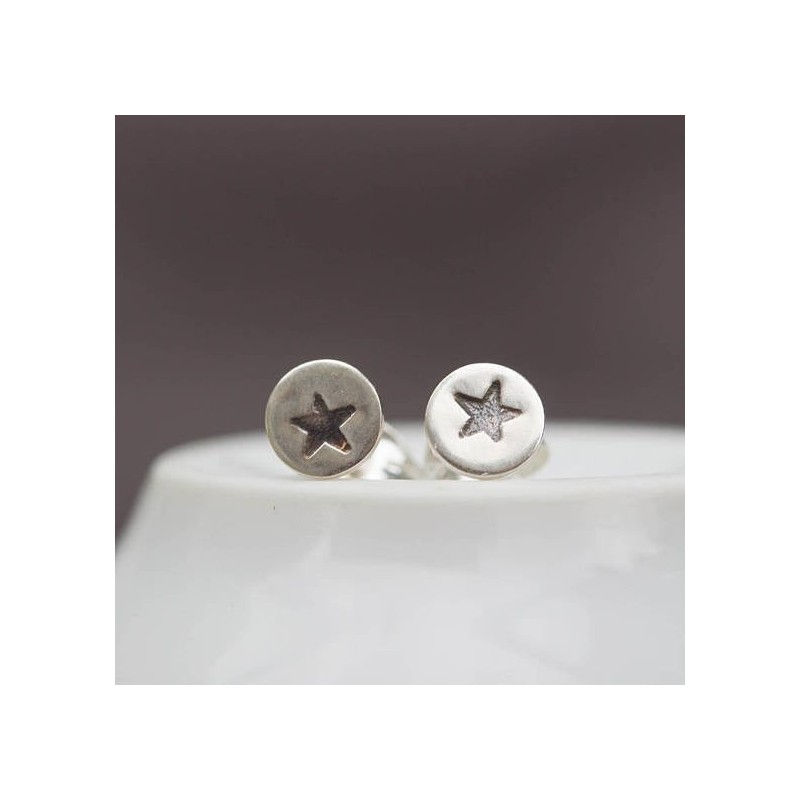 Sterling silver Star stud earrings - minimal, simple every day earrings