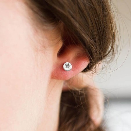 Sterling silver Star stud earrings - minimal, simple every day earrings