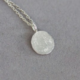 Initial necklace, unique personalized pendant, recycled sterling silver