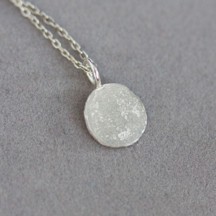 Initial necklace, unique personalized pendant, recycled sterling silver Initial necklace, unique personalized pendant, recycled sterling silver