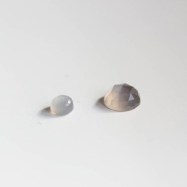 Gray Moonstone ring - skinny stackable for June