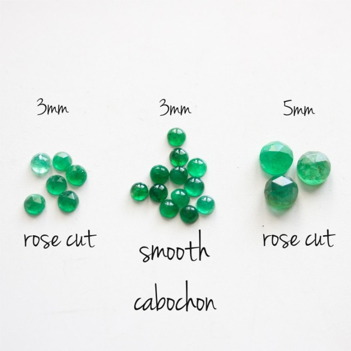 Emerald ring - skinny stackable for May