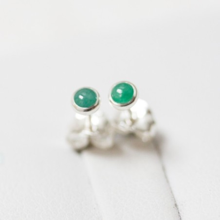 Emerald stud earrings