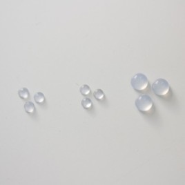 Chalcedony - stackable ring in silver or gold