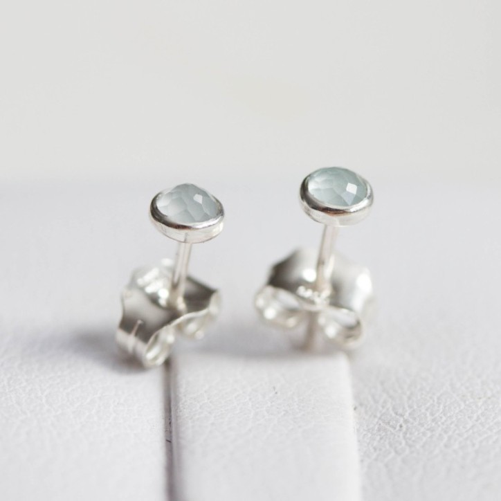 Aquamarine stud earrings
