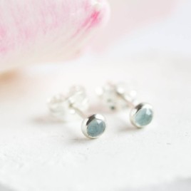 Aquamarine stud earrings