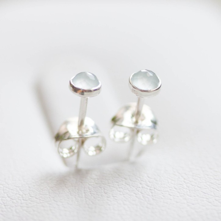 Aquamarine stud earrings