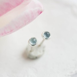 Aquamarine stud earrings