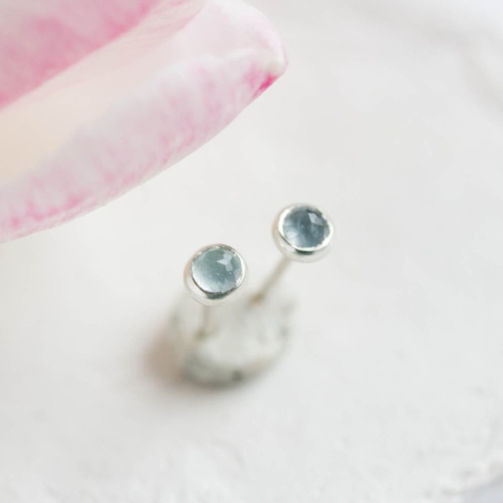 Aquamarine stud earrings