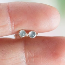 Aquamarine stud earrings