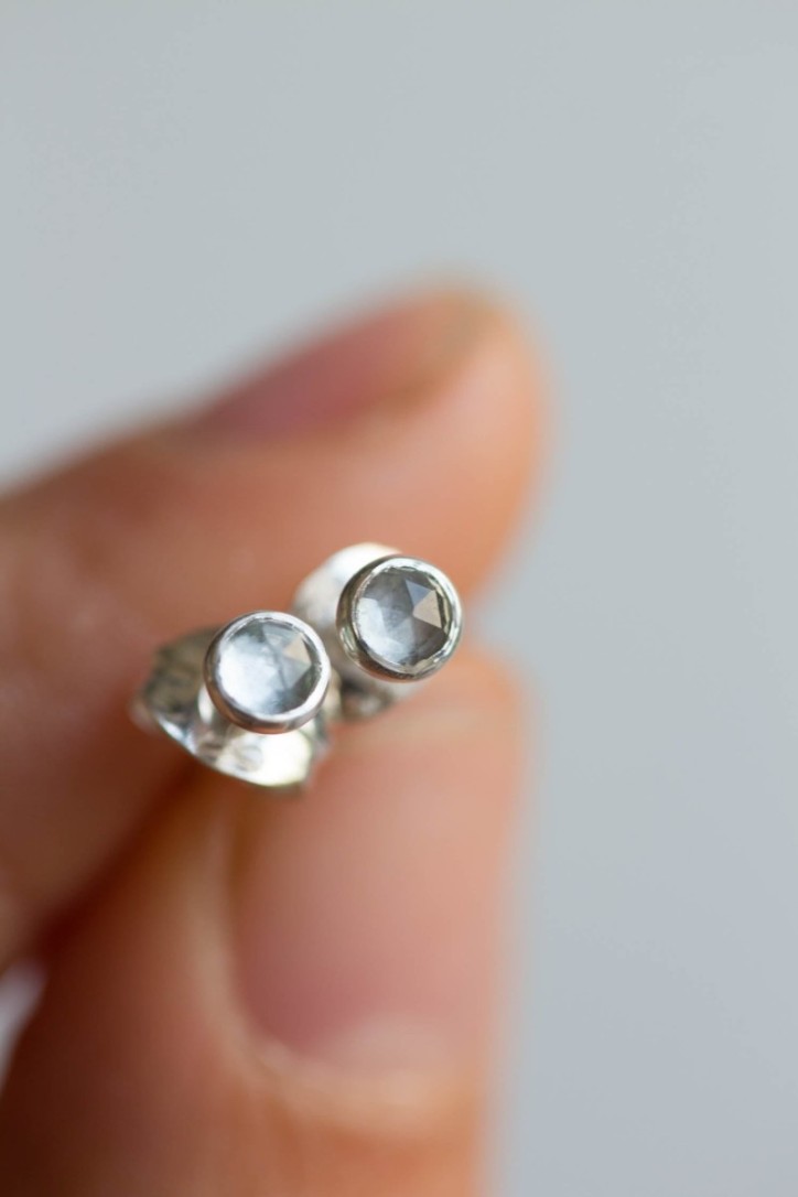 Aquamarine stud earrings