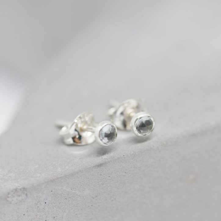 Aquamarine stud earrings