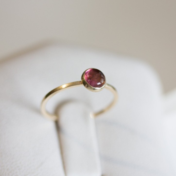 Pink Tourmaline ring - skinny stackable ring Pink Tourmaline ring - skinny stackable ring