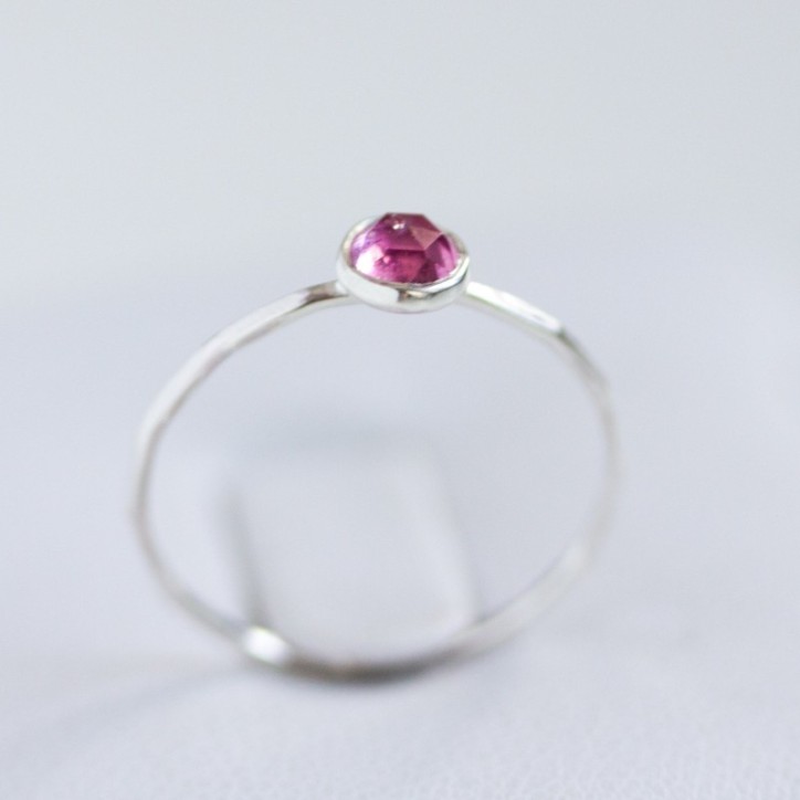 Pink Tourmaline ring - skinny stackable ring Pink Tourmaline ring - skinny stackable ring