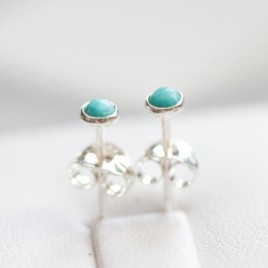 Turquoise stud earrings, tiny studs