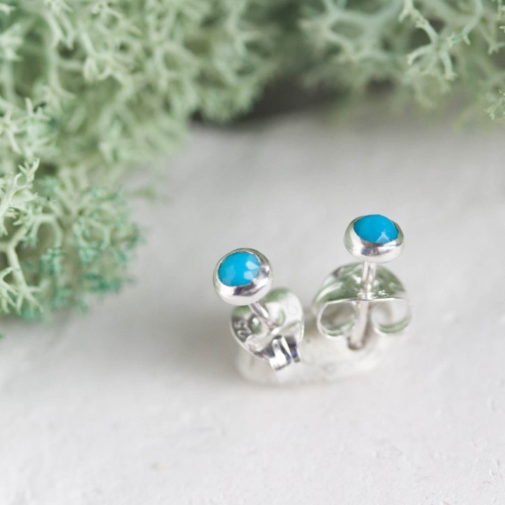 Turquoise stud earrings, tiny studs Turquoise stud earrings, tiny studs