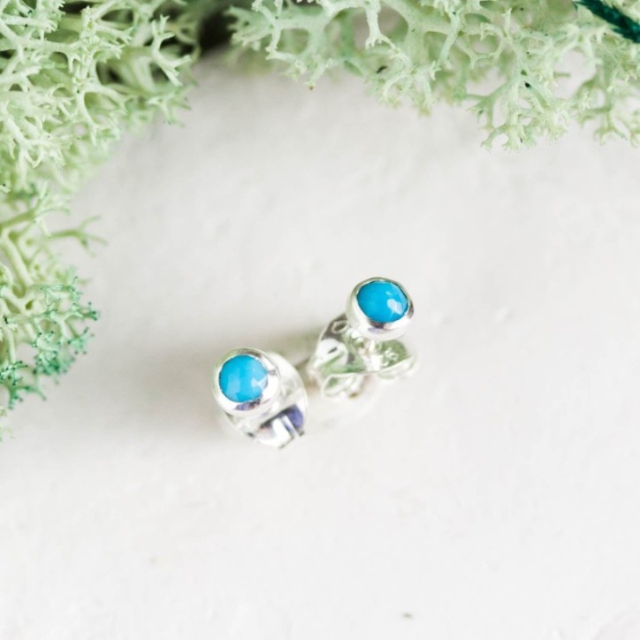 Turquoise stud earrings, tiny studs Turquoise stud earrings, tiny studs
