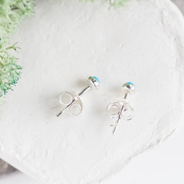 Turquoise stud earrings, tiny studs Turquoise stud earrings, tiny studs