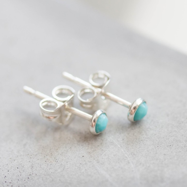 Turquoise stud earrings, tiny studs Turquoise stud earrings, tiny studs